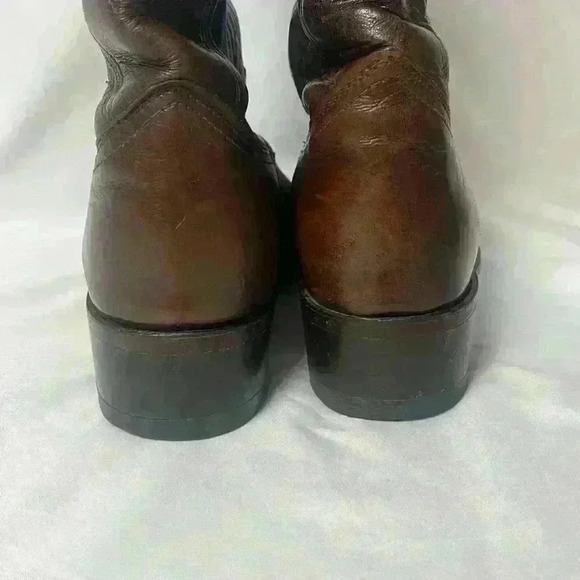 Vintage Texas Mens Western Leather Boots Size 9EE - Picture 7 of 10